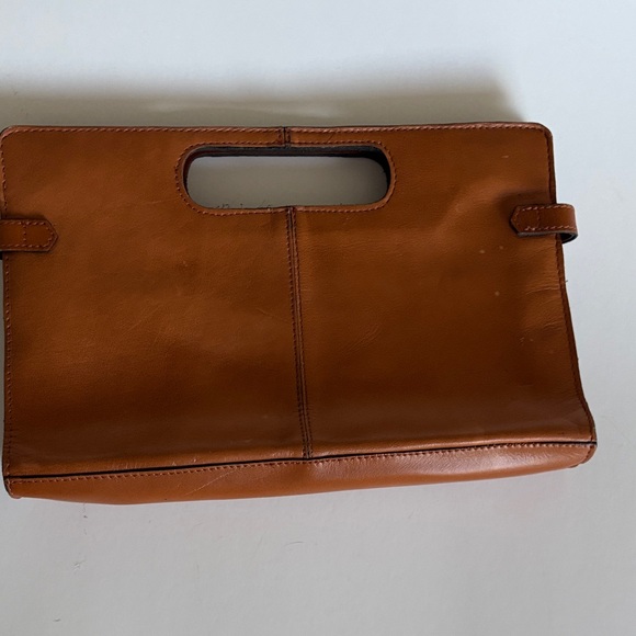 Berman's 80's Elegant Brown Leather Handbag - Picture 2 of 7